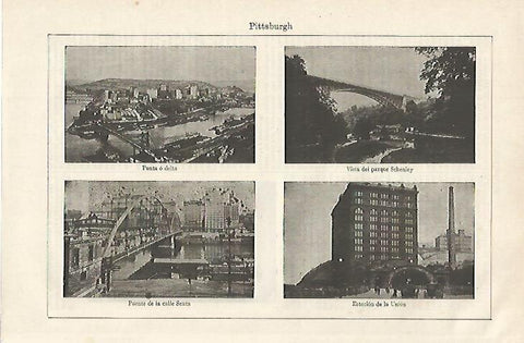 LAMINA ESPASA 27097: Vistas de Pittsburg