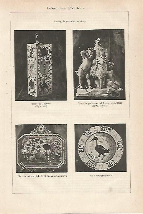 LAMINA ESPASA 27107: Ceramica española de la Coleccion Plandiura