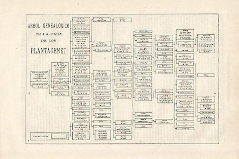LAMINA ESPASA 27111: Arbol genealogico de la Casa de los Plantagenet