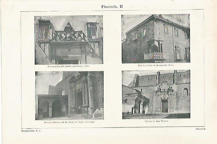 LAMINA ESPASA 27122: Casas e iglesias de Plasencia