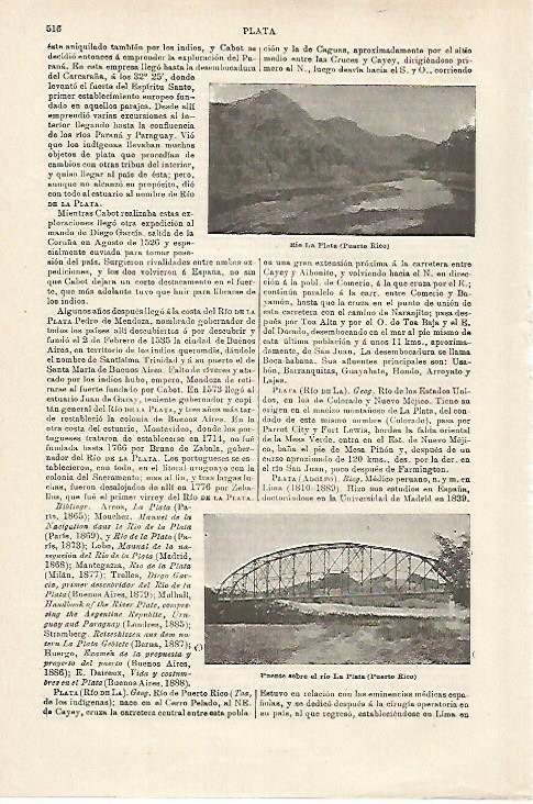LAMINA ESPASA 27131: Rio La Plata en Puerto Rico