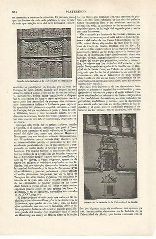 LAMINA ESPASA 27132: Detalle de la Universidad de Salamanca