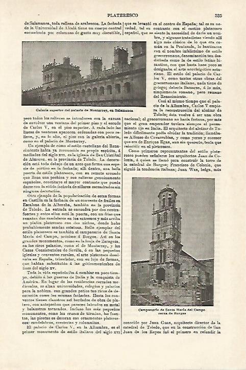 LAMINA ESPASA 27133: Palacio de Monterrey en Salamanca