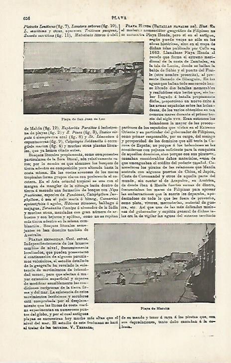 LAMINA ESPASA 27140: Playa de San Juan de Luz