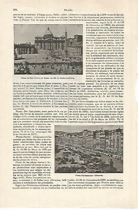 LAMINA ESPASA 27143: Plaza de San Pedro en Roma