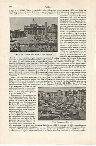 LAMINA ESPASA 27143: Plaza de San Pedro en Roma