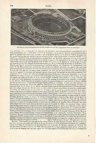 LAMINA ESPASA 27145: Vista aerea de la plaza de toros de Sevilla