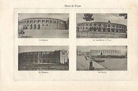 LAMINA ESPASA 27147: Plaza de toros de Castellon Granada Vinaroz y Tarragona