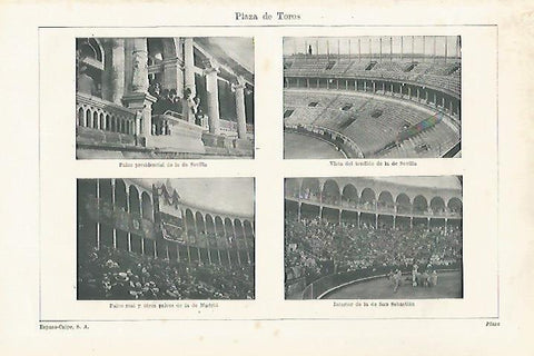 LAMINA ESPASA 27148: Plaza de toros de Sevilla San Sebastian y Madrid