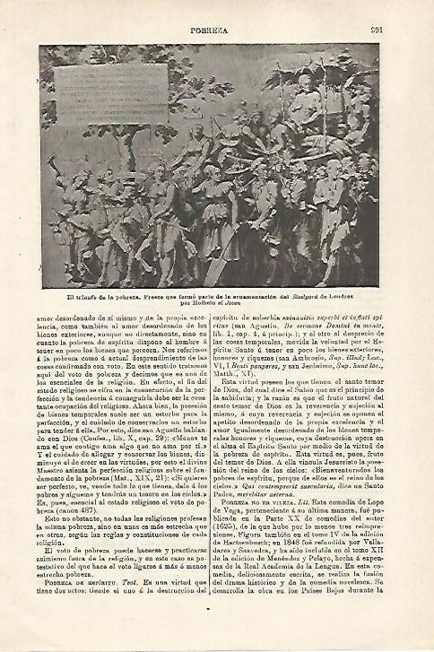 LAMINA ESPASA 27184: El triunfo de la pobreza por Holbein el Joven