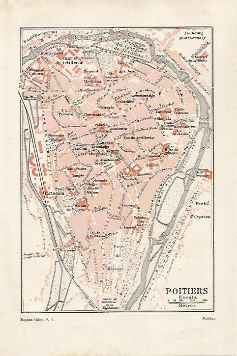 LAMINA ESPASA 27199: Plano de Poitiers