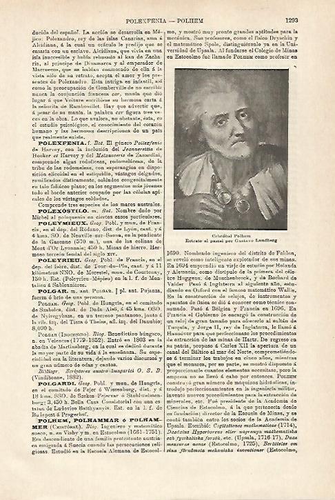 LAMINA ESPASA 27211: C. Polhem por Lundberg