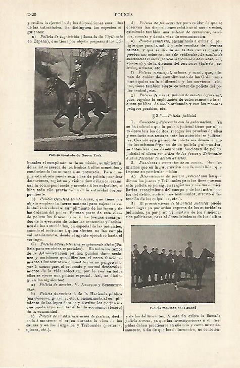 LAMINA ESPASA 27214: Policia montado de Nueva York