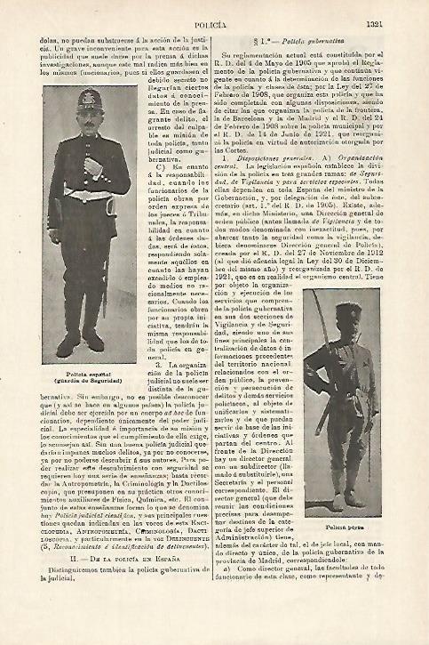LAMINA ESPASA 27215: Policia español y persa