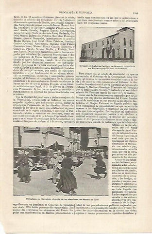 LAMINA ESPASA 27228: Disturbios en Barcelona en 1936