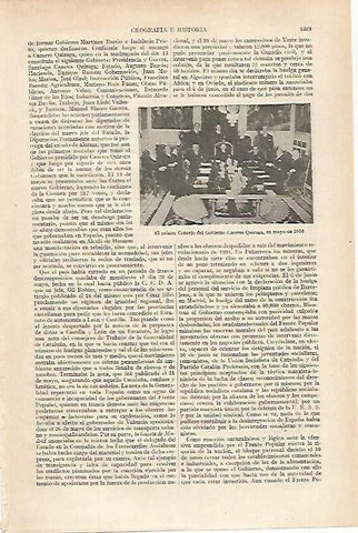 LAMINA ESPASA 27230: Consejo del Gobierno Casares Quiroga en 1936