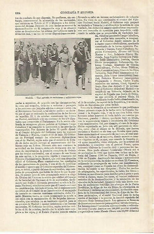 LAMINA ESPASA 27232: Patrulla de milicianas en Madrid