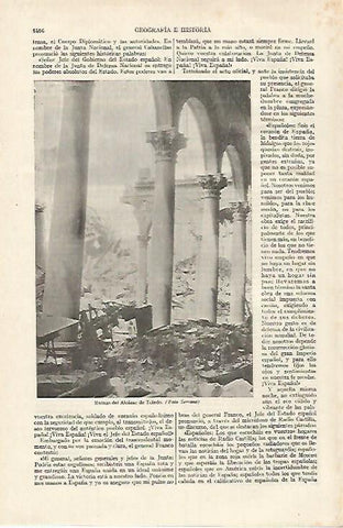 LAMINA ESPASA 27237: Ruinas del Alcazar de Toledo foto Serrano