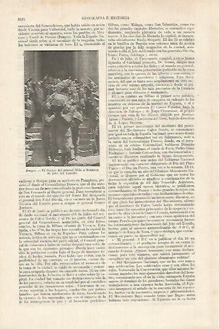 LAMINA ESPASA 27240: Feretro del General Mola en Burgos