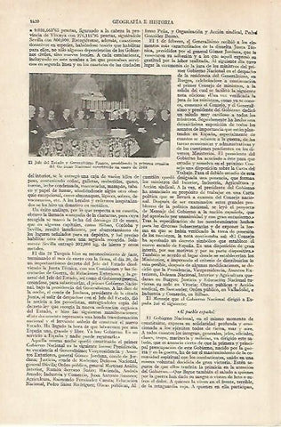 LAMINA ESPASA 27244: Franco y el Jefe del Estado en 1938