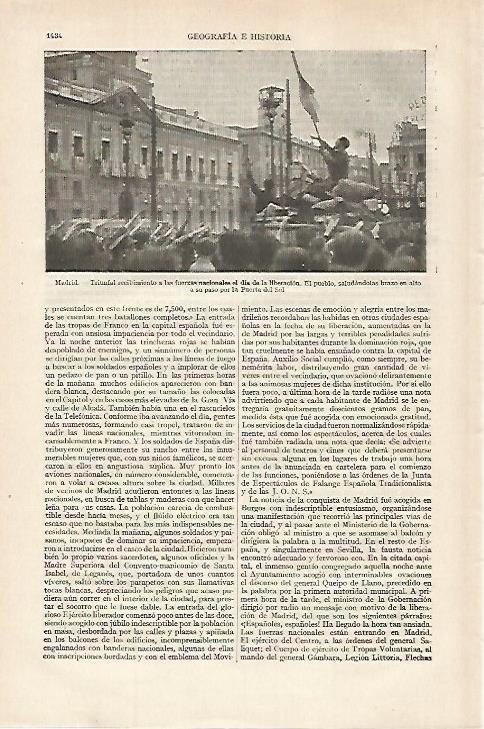 LAMINA ESPASA 27248: Dia de la Liberacion en Madrid