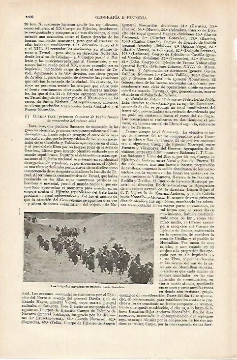 LAMINA ESPASA 27266: Brigadas navarras hacia Gandesa