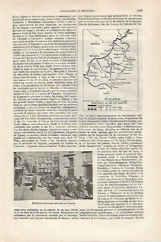 LAMINA ESPASA 27268: Mapa de la Batalla de Levante 1938