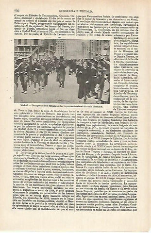 LAMINA ESPASA 27271: Entrada de tropas nacionales en Madrid