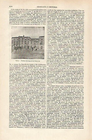 LAMINA ESPASA 27272: Ruinas del Cuartel de Simancas en Gijon