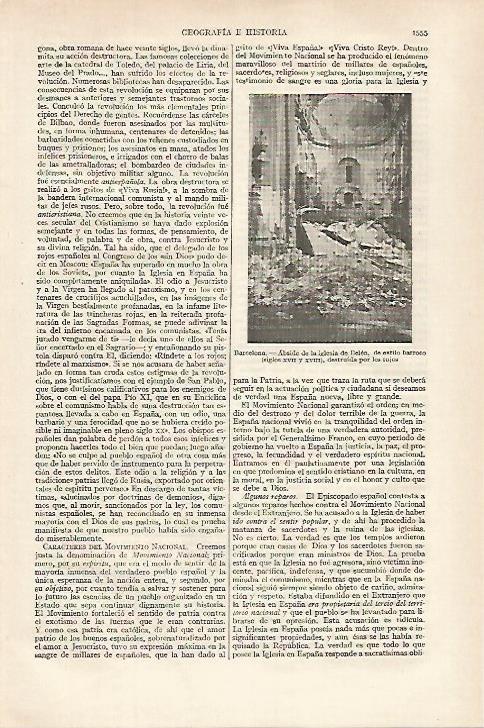 LAMINA ESPASA 27284: Iglesia de Belen de Barcelona destruida por la Guerra Civil