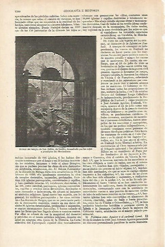 LAMINA ESPASA 27286: Ruinas del templo de San Julian en Sevilla durante la Guerra Civil