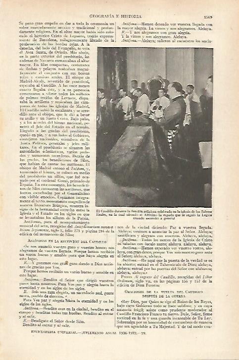 LAMINA ESPASA 27289: Franco en misa