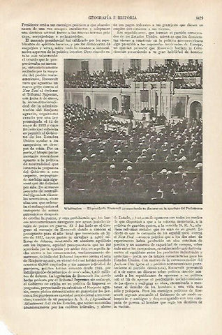 LAMINA ESPASA 27304: Rooswelt en el discurso de apertura del Parlamento