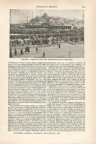 LAMINA ESPASA 27310: Llegada de las victimas del naufragio del Pouquois-Pas? en Saint Malo