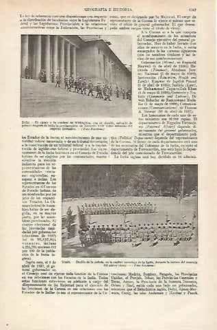 LAMINA ESPASA 27319: Desfile de la policia en Simia