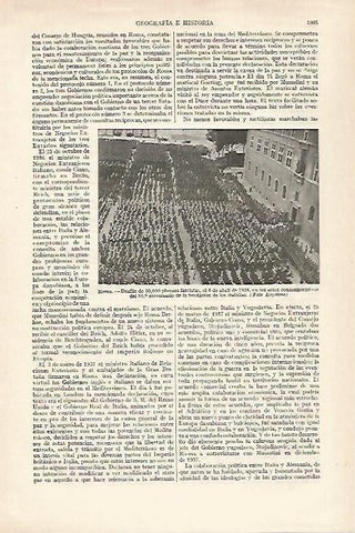 LAMINA ESPASA 27328: Desfile fascista en Roma en 1936