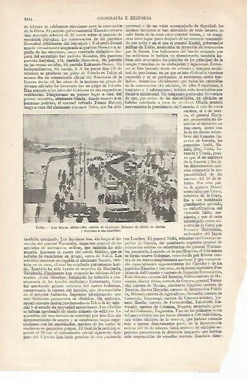 LAMINA ESPASA 27330: Tropas sublevadas en Tokio en 1936