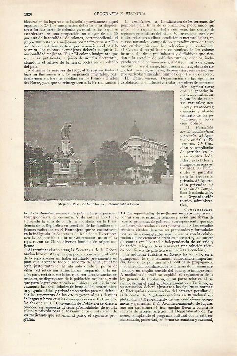 LAMINA ESPASA 27336: Paseo de la Reforma en Mexico DF