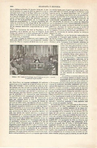 LAMINA ESPASA 27338: El presidente Cardenas de Mexico en 1937