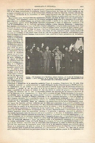 LAMINA ESPASA 27345: El general Carmona en Lisboa