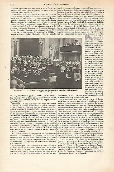 LAMINA ESPASA 27351: El rey Gustavo de Suecia