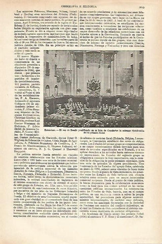 LAMINA ESPASA 27352: El rey de Suecia en la Sala de Conciertos de Estocolmo