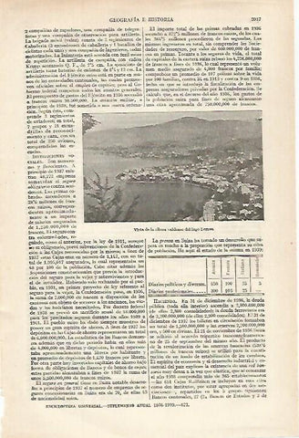 LAMINA ESPASA 27353: Vista del Lago Leman