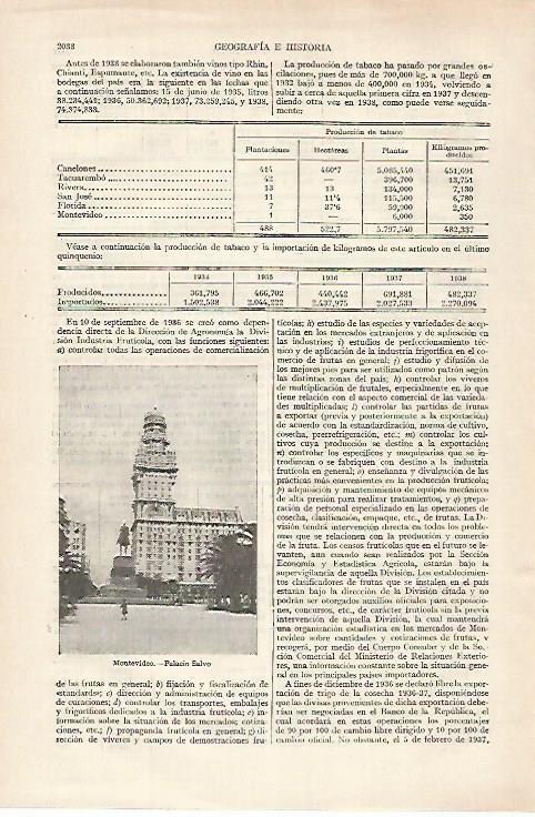 LAMINA ESPASA 27357: Palacio Salvo de Montevideo