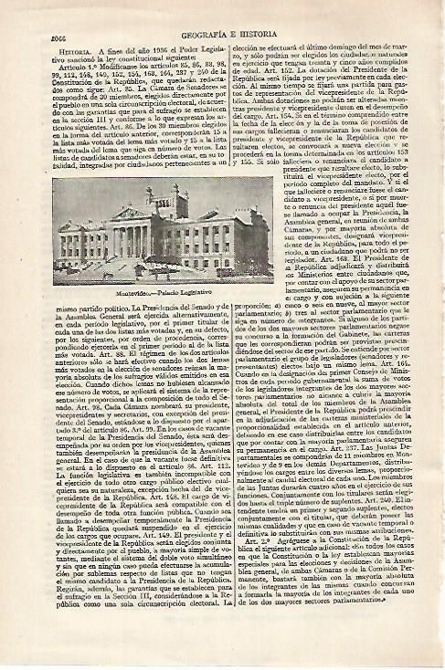 LAMINA ESPASA 27359: Palacio Legislativo de Montevideo
