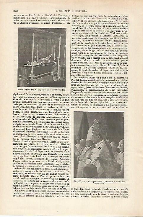 LAMINA ESPASA 27361: Cadaver de Pio XI