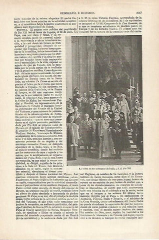 LAMINA ESPASA 27363: Los Reyes de Italia y Pio XII