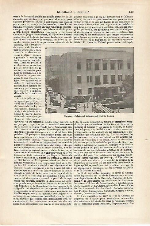 LAMINA ESPASA 27364: Palacio del Gobierno del Distrito Federal en Caracas