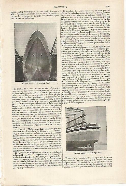 LAMINA ESPASA 27369: Proa y popa de barcos
