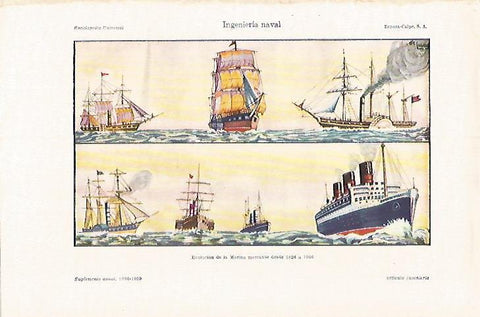LAMINA ESPASA 27370: Ingenieria naval